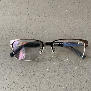 Randy Jackson Zyloware C. 058 Eyeglasses Frames ONLY Gunmetal Half Rim 55-17-145